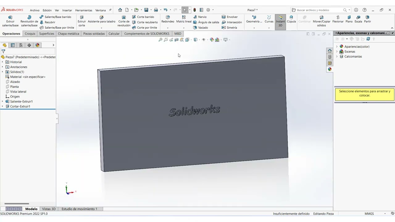 ¿Como poner Texto o Letras en Solidworks?