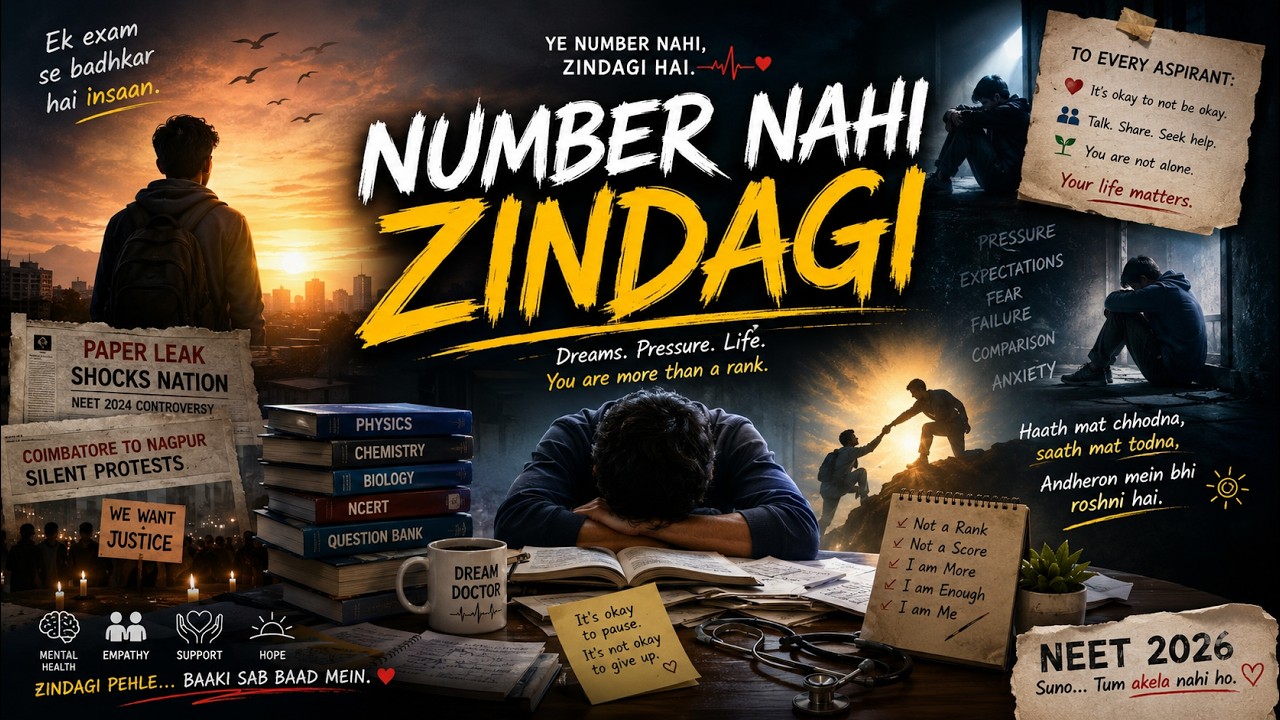 NEET 2026 Emotional Rap Song | &ldquo;Number Nahi Zindagi&rdquo; | Exam Pressure Reality