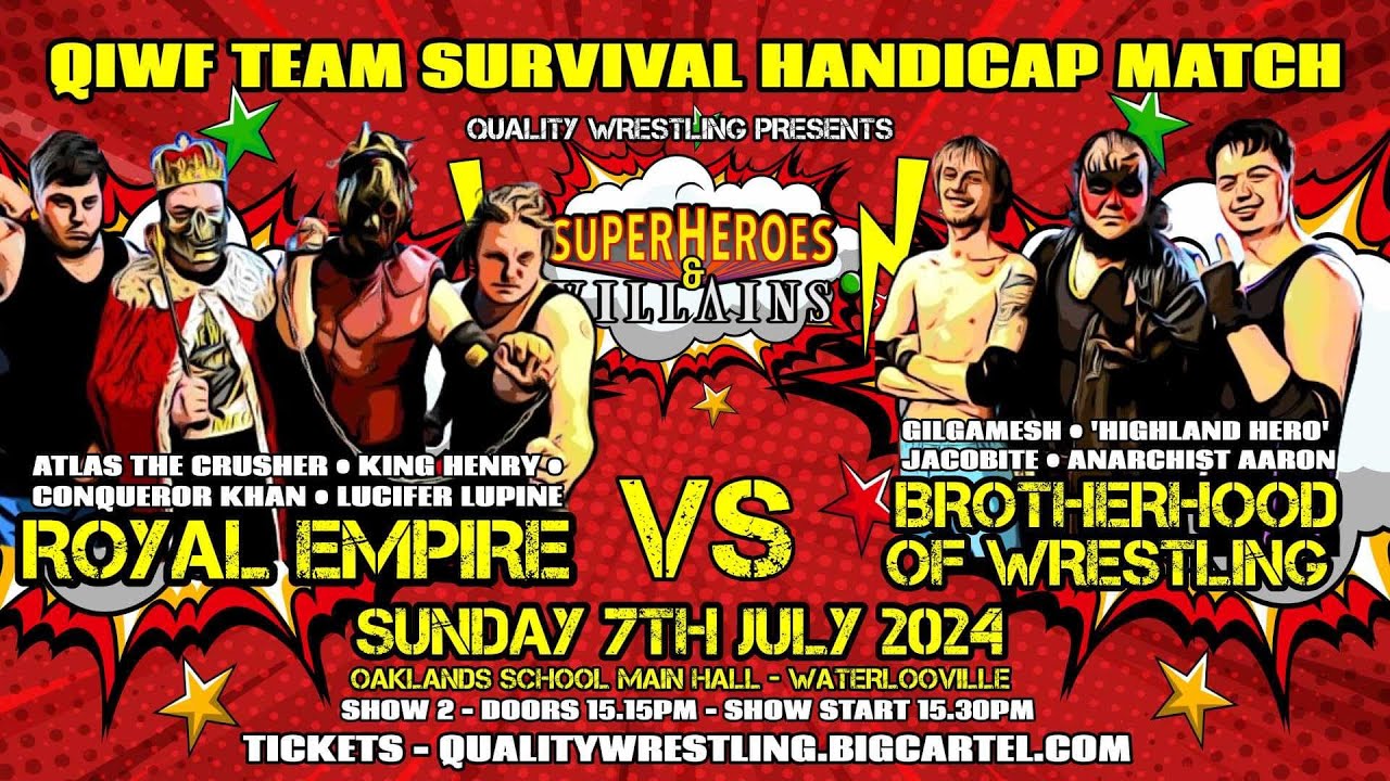 Superheroes & Villain's Live Wrestling- Show 2: Inclusive Wrestling Federation Match (07/07/24)