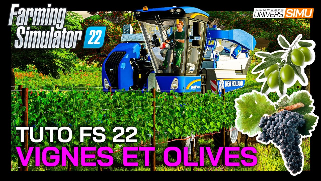 TUTO FARMING SIMULATOR 22 : Comment cultiver VIGNES (raisins) et OLIVES