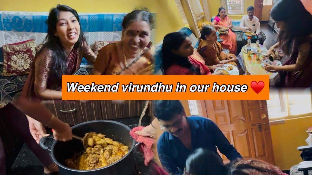 weekend family get-together🥰 virundhu in our home🔥#agvlogs #vlog #youtube #food #comedy #family