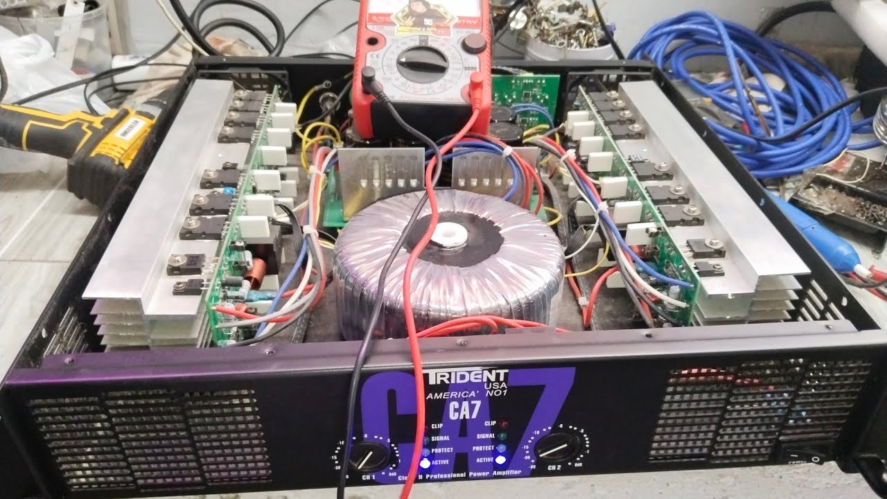 TRIDENT CA7 POWER AMPLIFIER UMIINIT ISANG CHANNEL PAANU AYUSIN NG MABILIS LANG