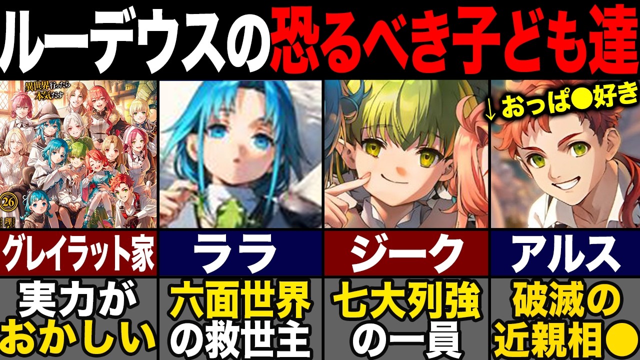 【無職転生】ルーデウスの子ども達が破格すぎ?! グレイラット家の異常さを紹介！