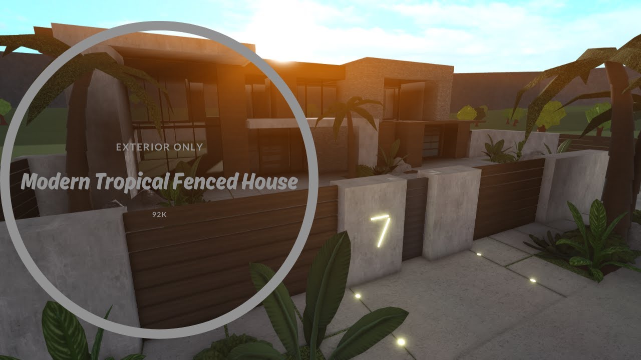 Modern Tropical Fenced House I Exterior Only