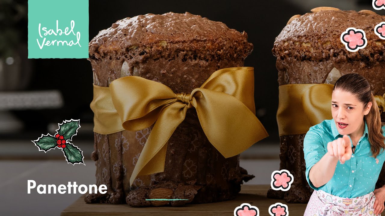 Panettone con chips de chocolate y naranjas confitadas