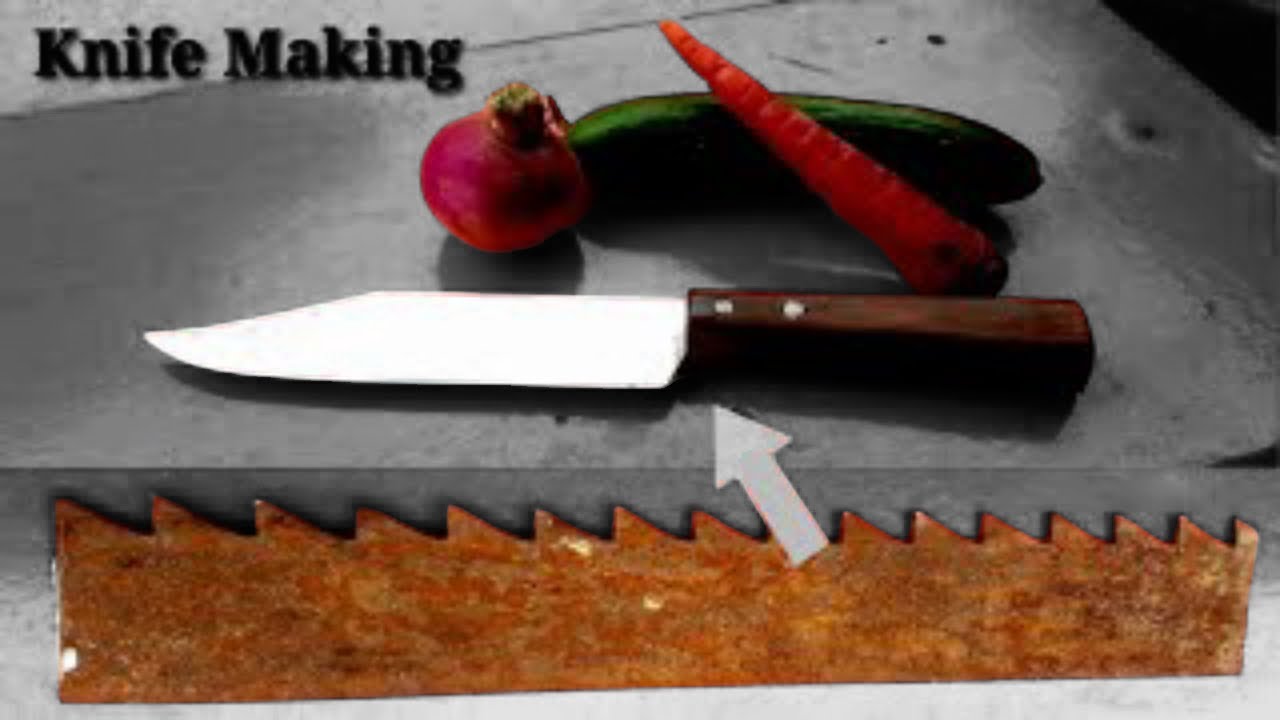 Making A Knife From Broken Bend saw Blade