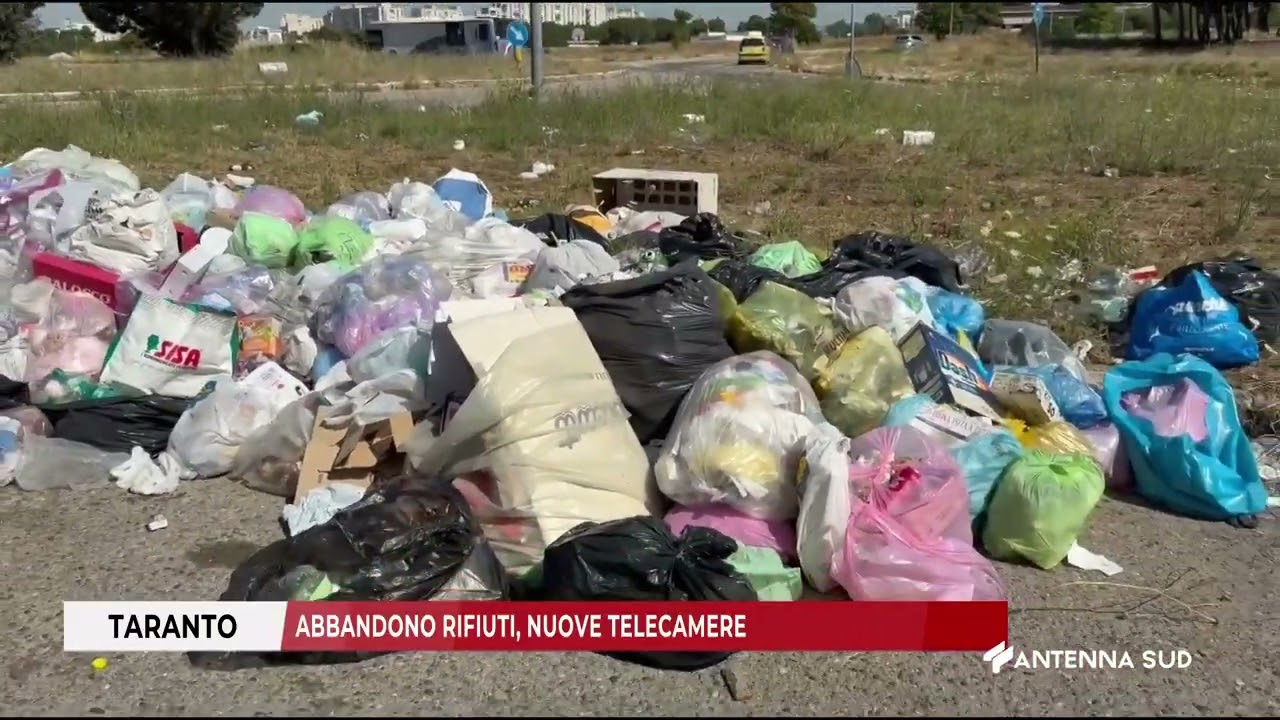 20 AGOSTO 2025   TARANTO    ABBANDONO RIFIUTI, NUOVE TELECAMERE