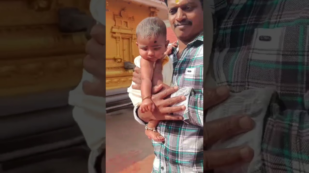 6 month baby video 🐥🐥🐥🐥 # baby choroonu babygirl  # shivan Kovil #temple 