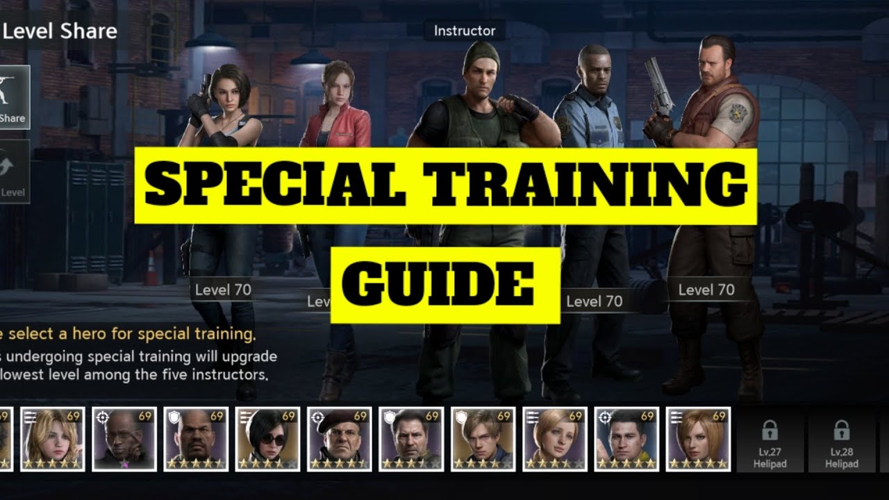 Special Training Guide In Resident Evil Survival Unit 