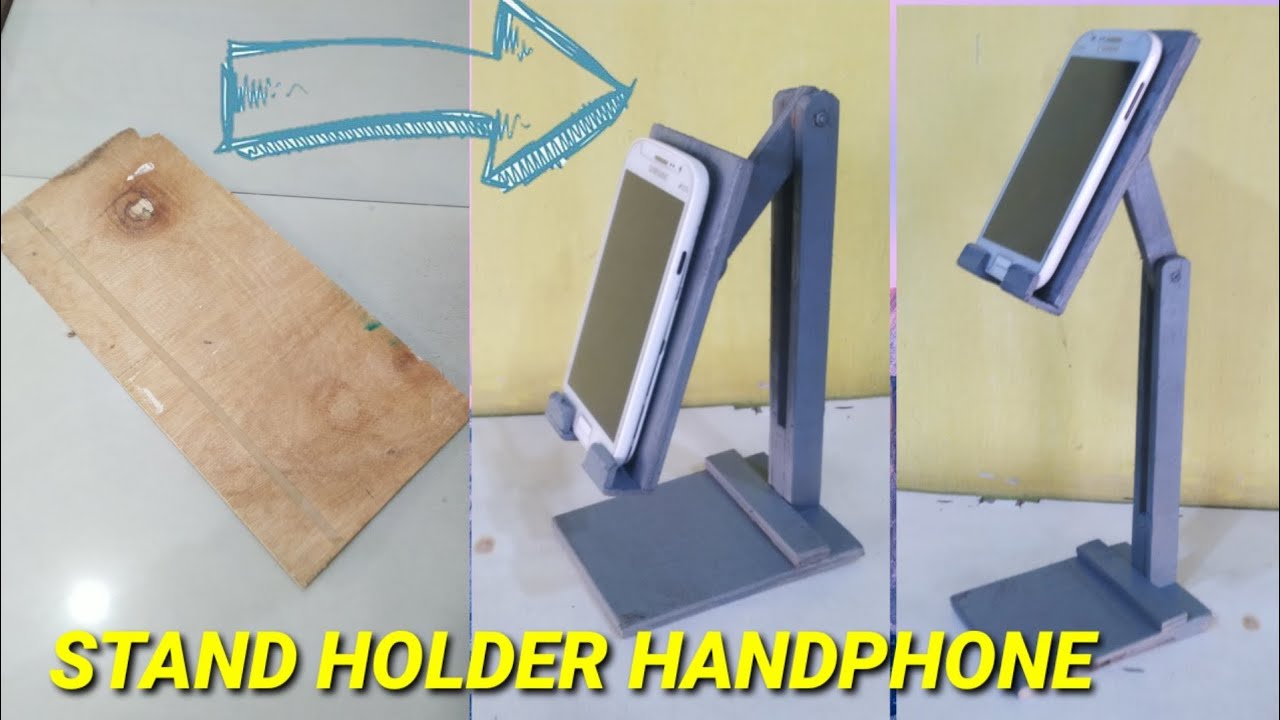 Ide Kreatif Membuat Stand Holder Handphone dari Triplek Bekas.