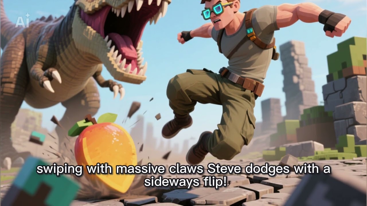 🥭 Steve vs. Mega Mango Dino! Ultimate Battle & Hidden Temple Discovery!