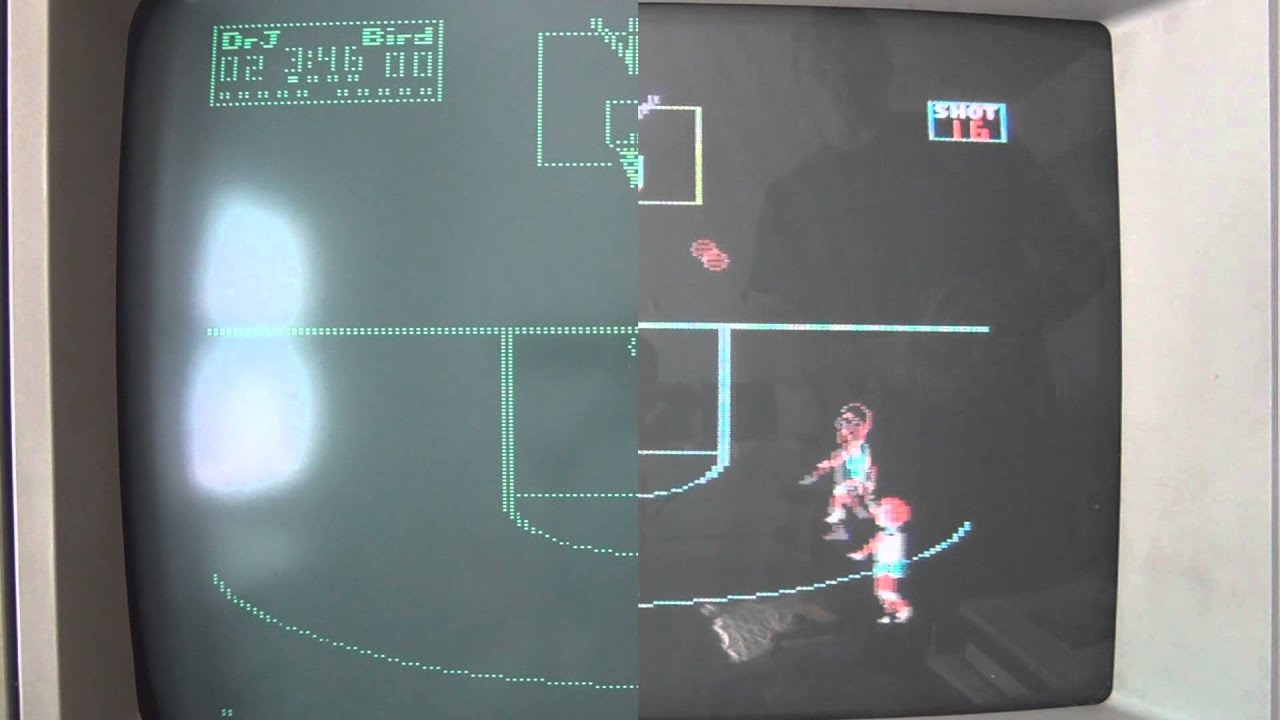 Apple IIe Color Monitor versus the Green Monitor
