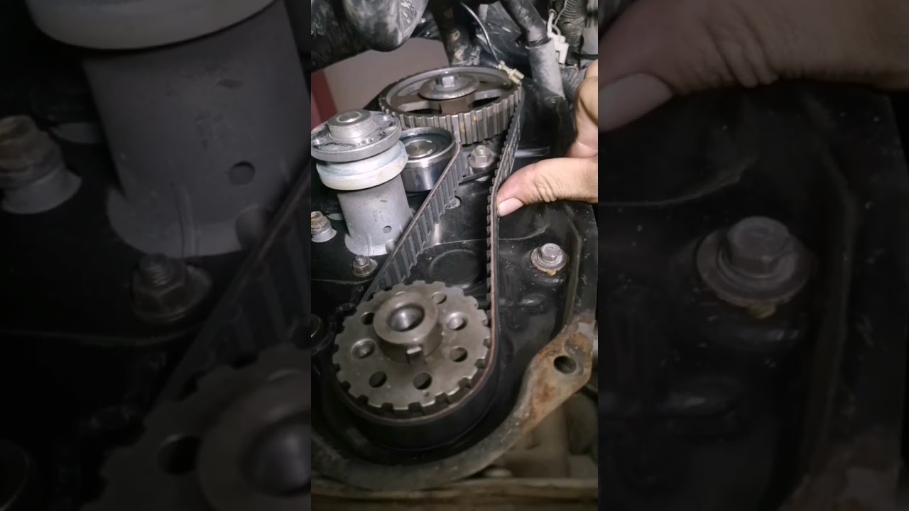 Correa o banda de tiempo estirada, mala calidad de los repuestos! #automotriz #tiempo #mecanica