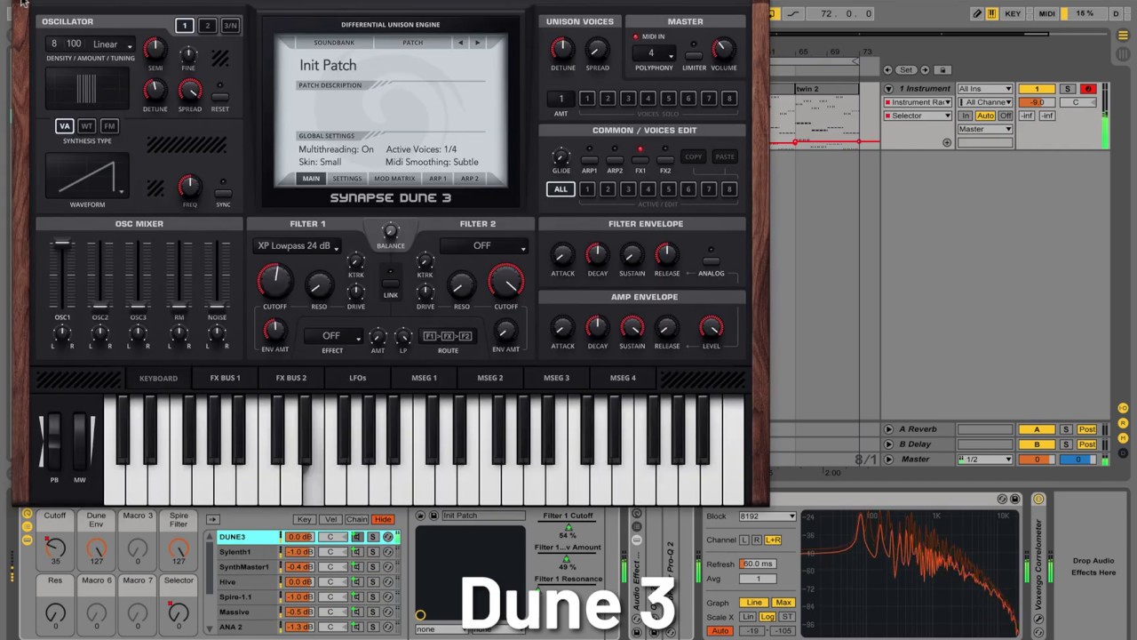 VST Filter Comparison - Serum, Sylenth, Synthmaster One, Spire, Dune, Hive, Massive, ANA2, Twin2
