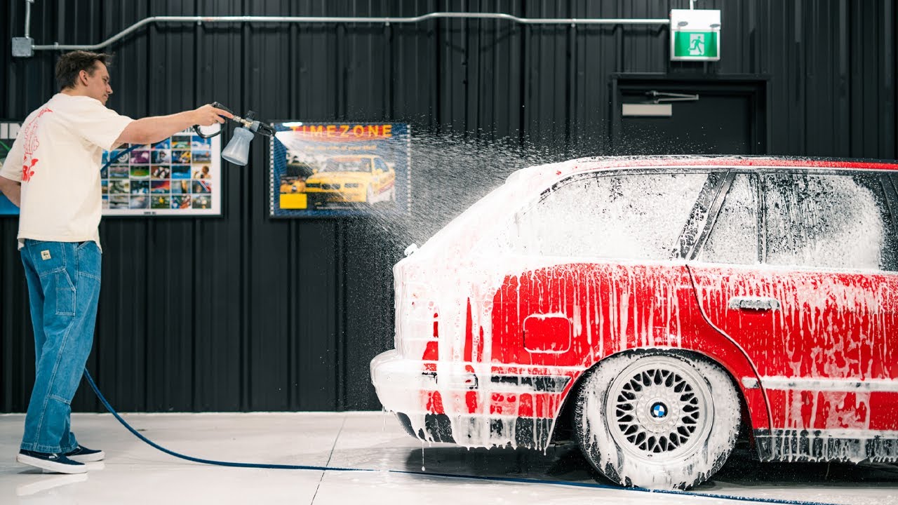 Car Washing ASMR - Giving My BMW E34 Touring A Wash