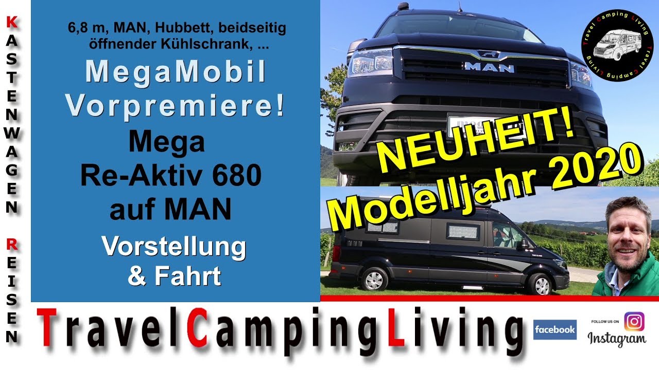 MegaMobil | Neuheit auf MAN | Mega Re-Aktiv 680 | Vorstellung, Testfahrt | Hubbett, neue Sitzbank