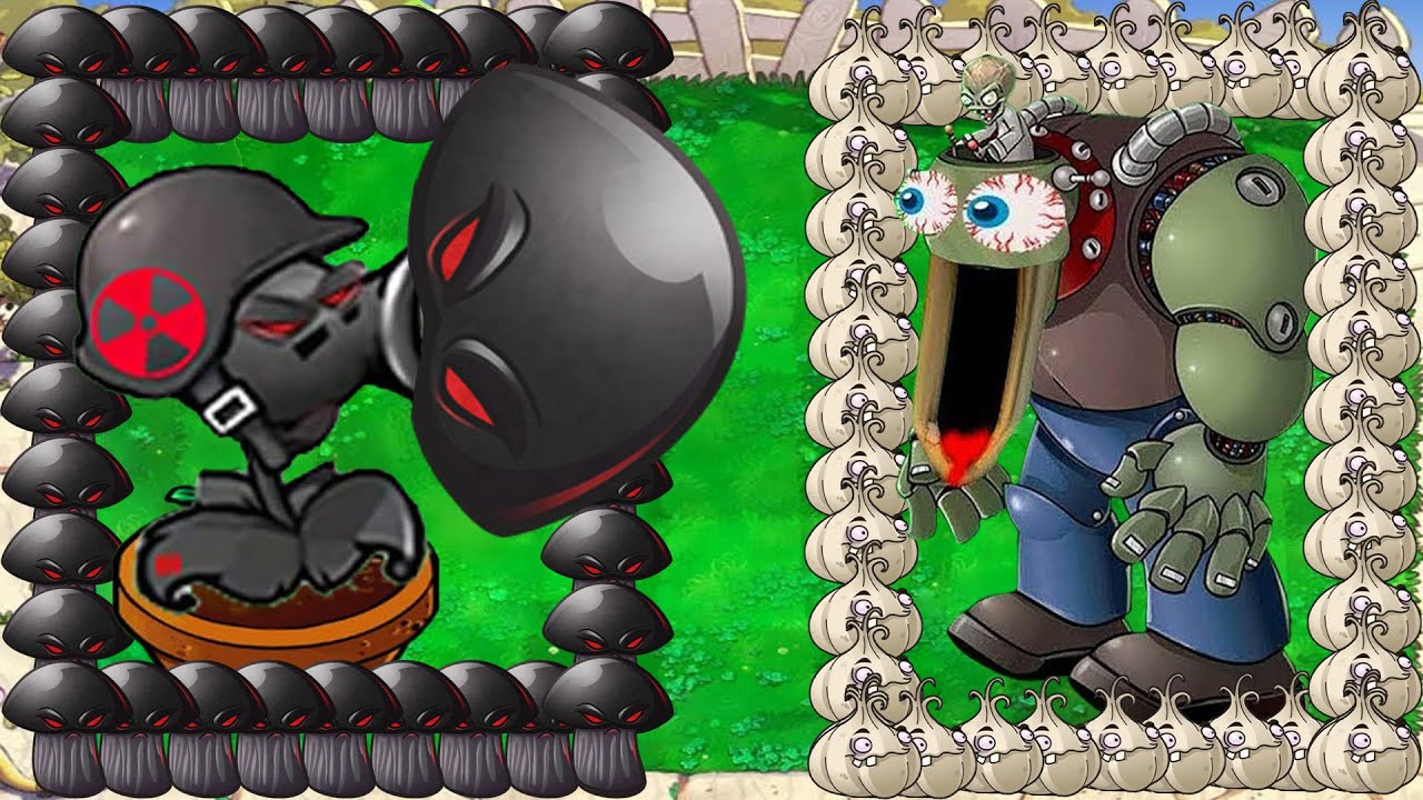 1 Doom Gatling Pea X Team Doom Shroom Galic vs Doom Dr.Zomboss Giga - Plants vs Zombies Hack