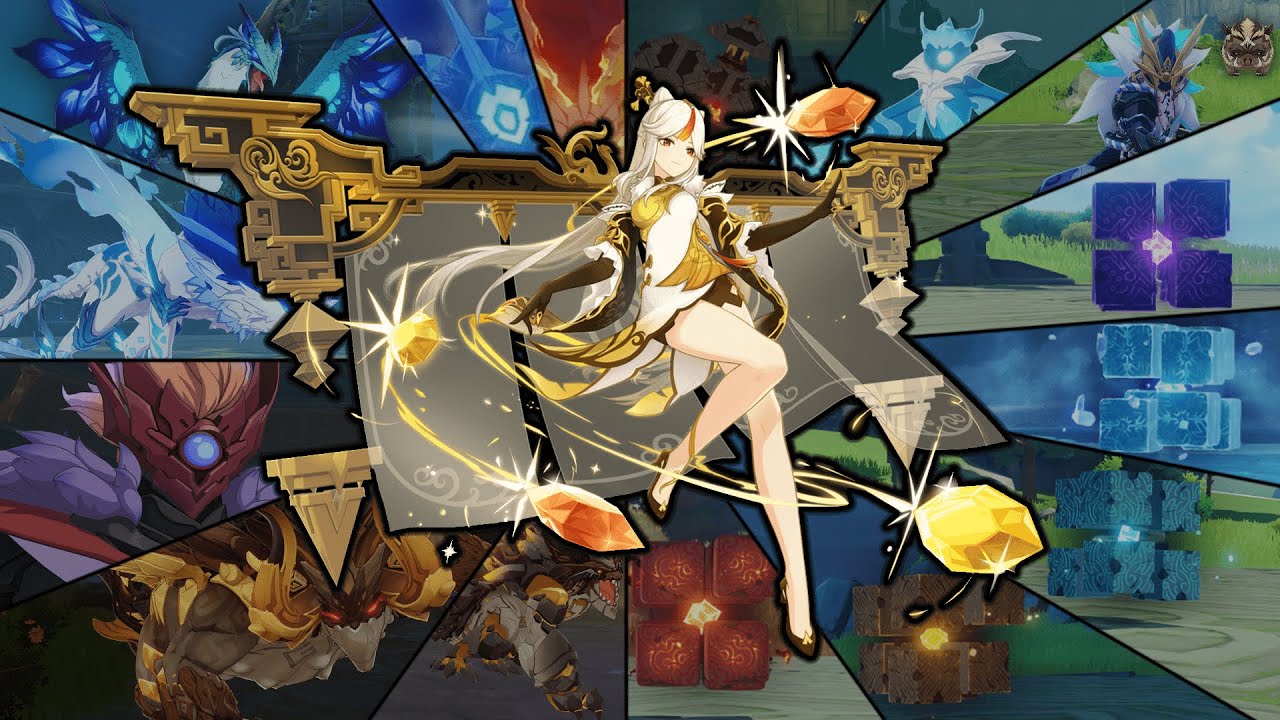 Level 90 Tripple Crowned C6 Ningguang Against All Bosses In The Game - Genshin Impact