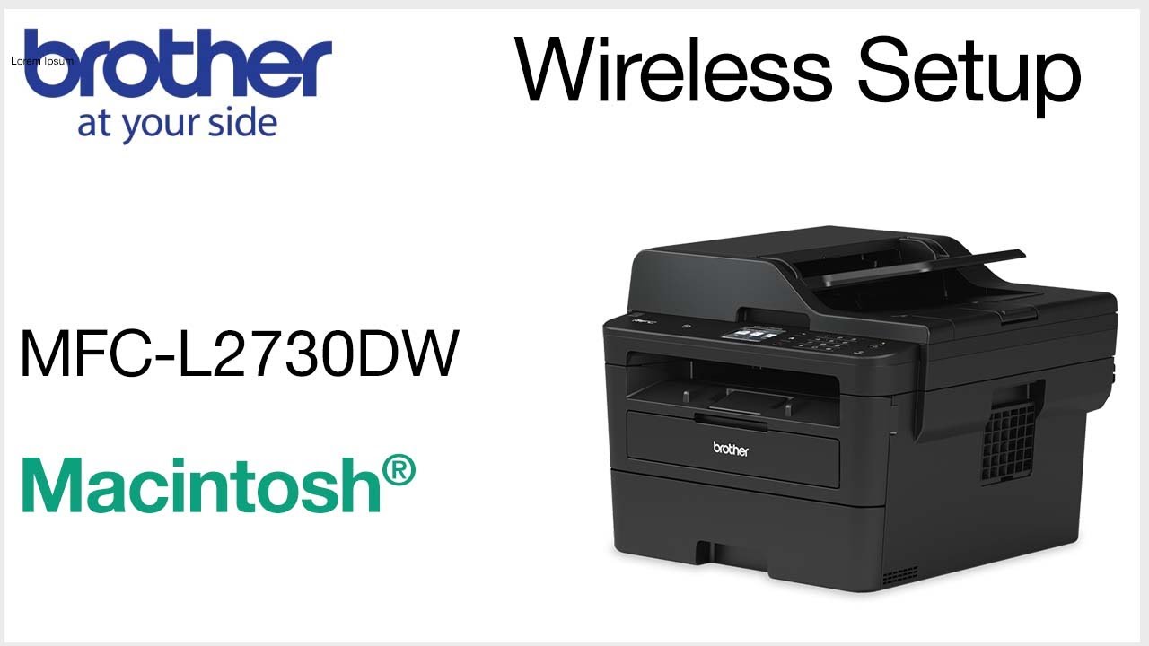 Connect MFCL2730DW to a wireless computer - Macintosh