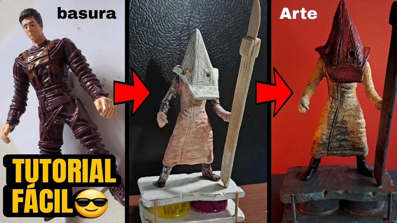 ¿COMO HICE este PYRAMID HEAD? 🔥 FIGURA CUSTOM desde cero TUTORIAL FÁCIL Silent Hill / Pasta Das