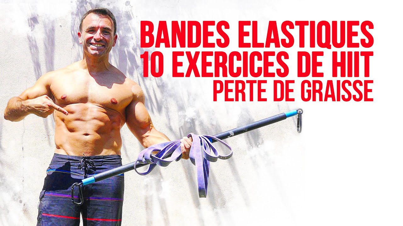 BANDES ELASTIQUES: 10 EXERCICES EXPLOSIF DE HIIT ET PERTE DE GRAISSE