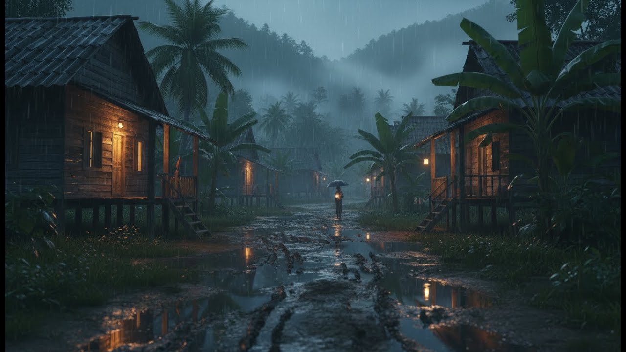 Rain Sounds for Sleeping 😴 Soothing Heavy Rain for Sleep, Anxiety Reduction & Calm Body Recovery