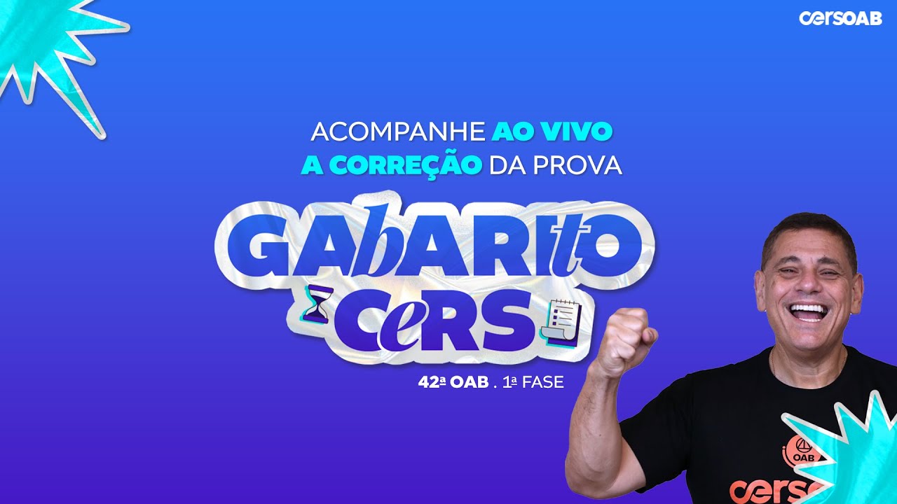 Gabarito CERS | OAB 1&ordf; Fase 42&ordm; Exame