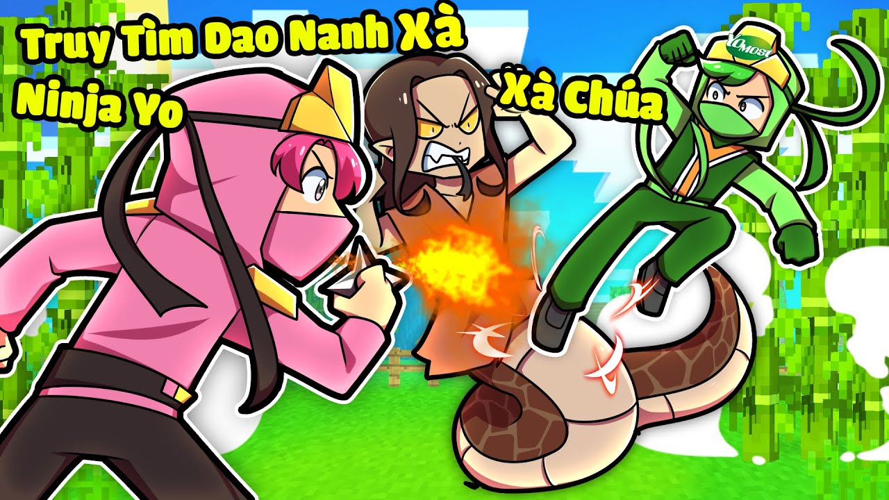 NINJA HIHA VÀ YOMOST TRUY TÌM NHỮNG CÂY DAO NANH XÀ TRONG MINECRAFT*HIHA NINJA YO 🥳😱
