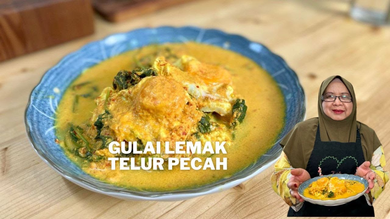 Gulai Lemak Telur Pecah | Gulai Lemak Telur Pecah Ulam Pegaga | Masak Lemak Telur Pecah |