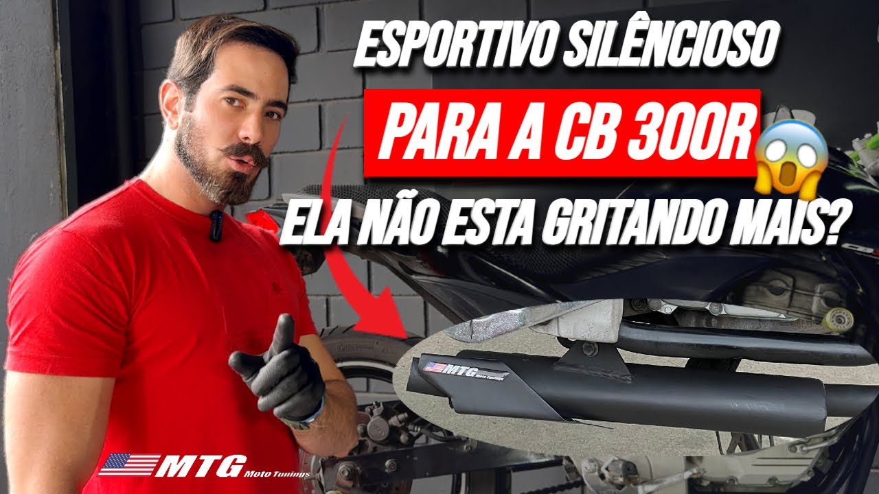 RONCO ESPORTIVO E SILÊNCIOSO AO MESMO TEMPO?  ESPORTIVO SILÊNCIOSO PARA A CB300R! PONTEIRA MTG