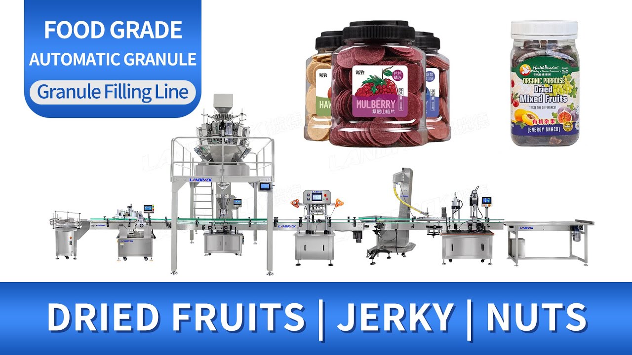 High Precision Nut Groundnut Almond Filling Capping Labeling Machine Line