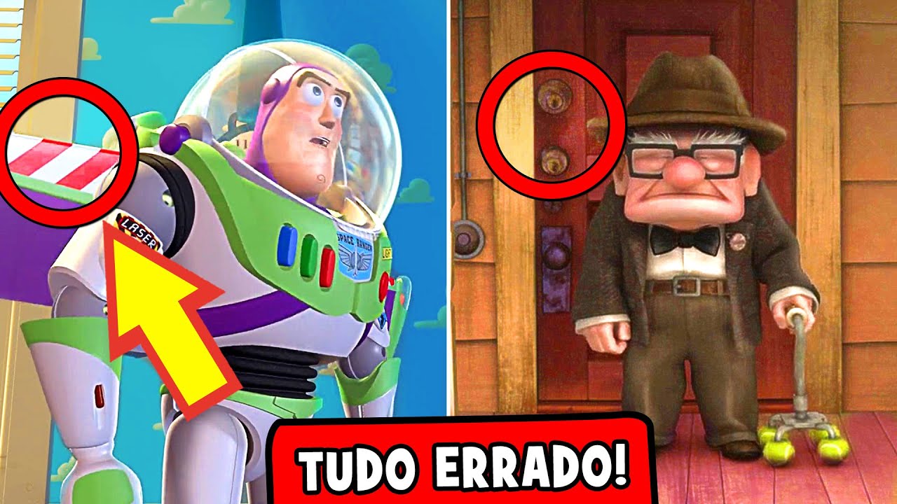 ERROS ABSURDOS da PIXAR que voc&ecirc; n&atilde;o percebeu! 🤦&zwj;♂