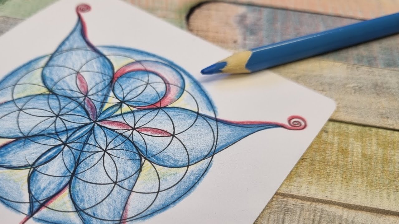 Butterfly Drawing on Flower of Life | Real-Time Drawing Process