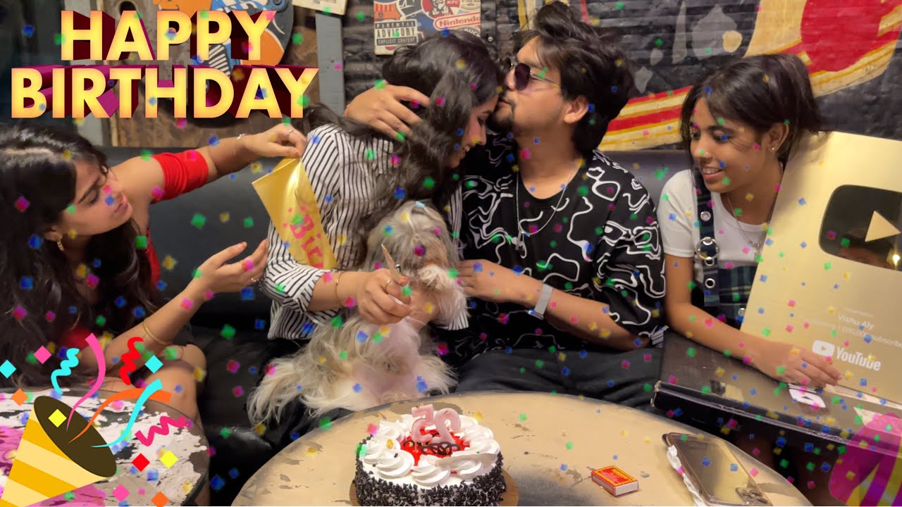 Aly birthday celebration vlog 💕 | Our golden play button unboxing ❤️ | vishu aly #vlog