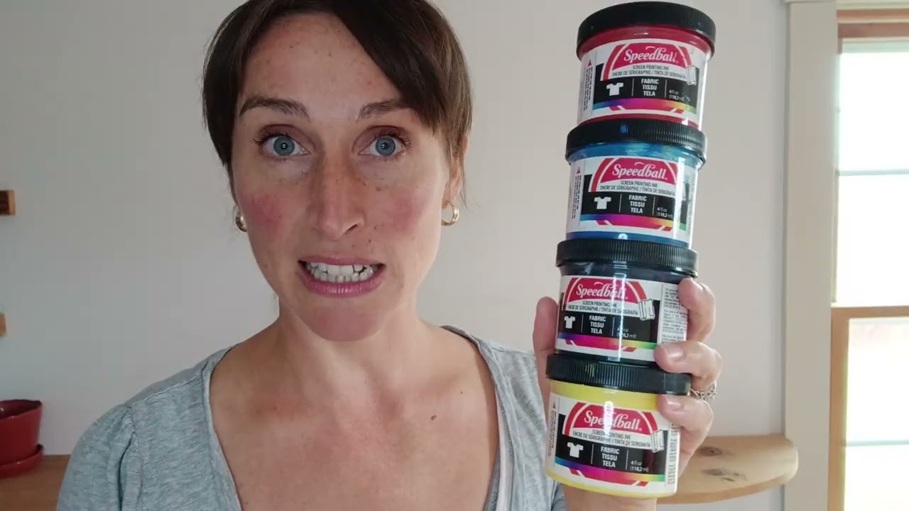 Speedball Fabric Screen Printing Ink Starter Set makes DIY shirt design so fun!