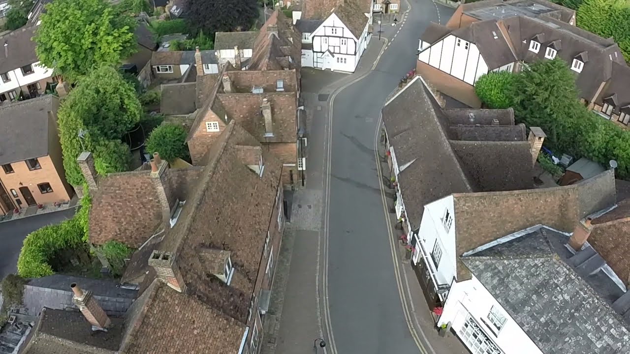 Risborough High Street from the air July 2016