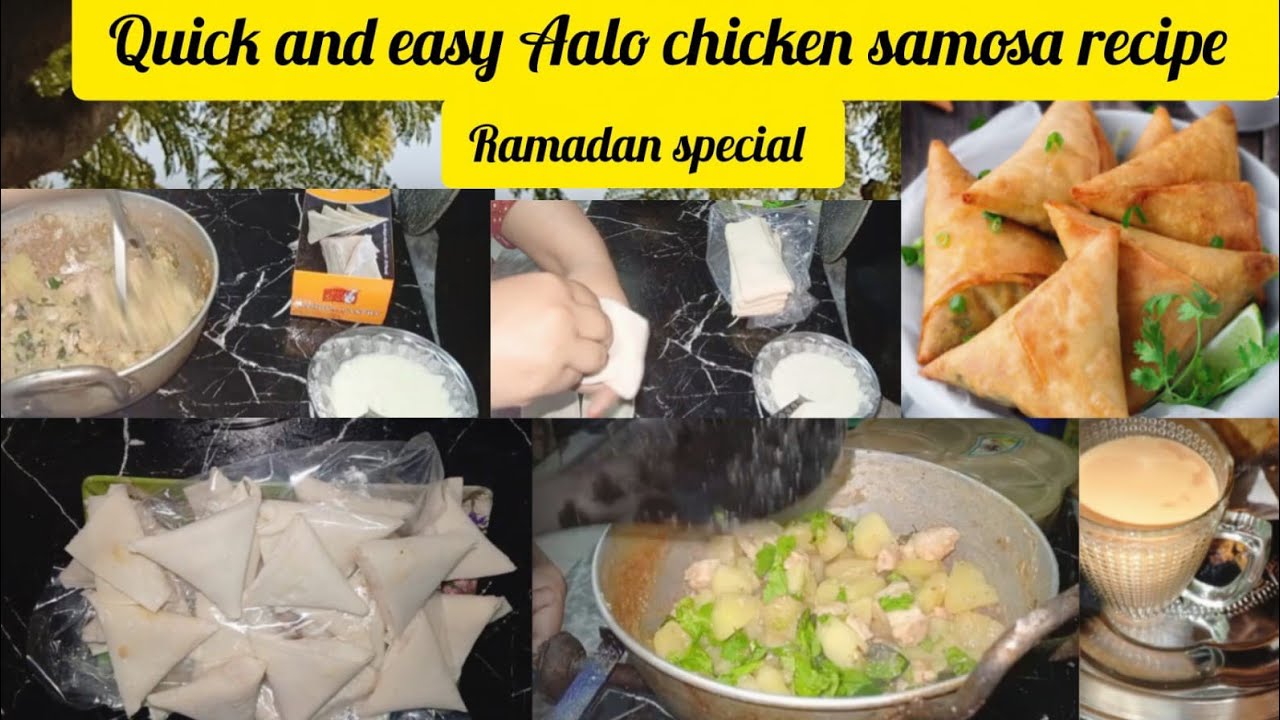 Crispy Aalo chicken samosa recipe || Easy folding technique || vlog