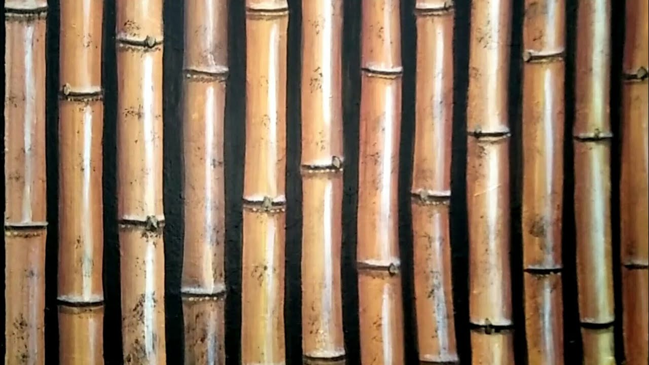 Cara Membuat Motif Bambu Kering Biar Terlihat Asli !! How to Make a Bamboo Motif