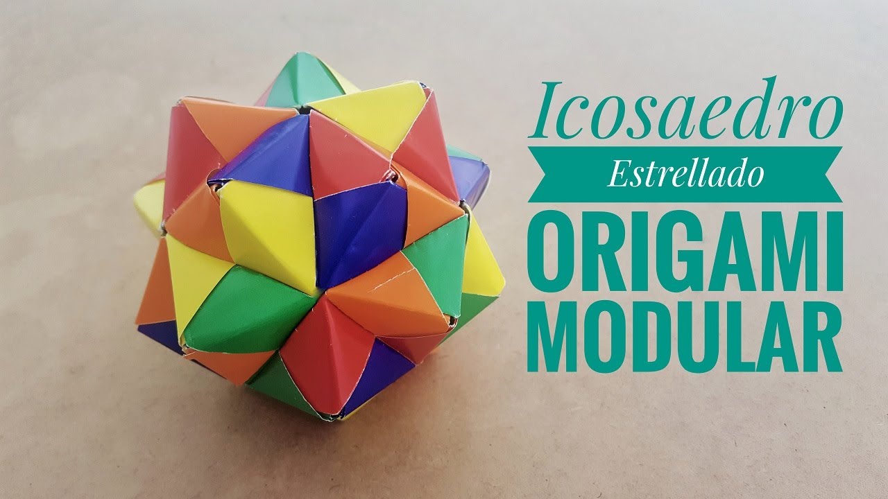 ⩥ Cómo hacer un ICOSAEDRO Estrellado | Origami Modular | PASO A PASO ✅