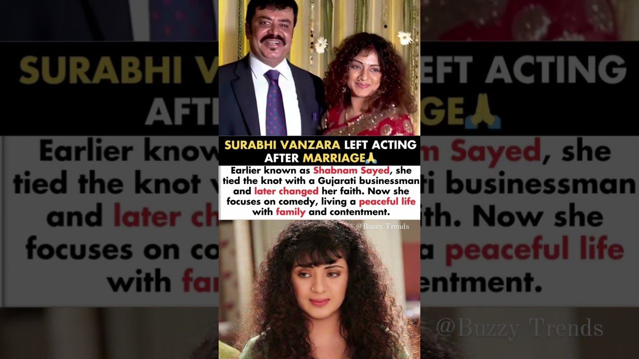 Surabhi Vanzara Left Acting After Marriage Now She Focuses On Comedy#surabhivanzara#news