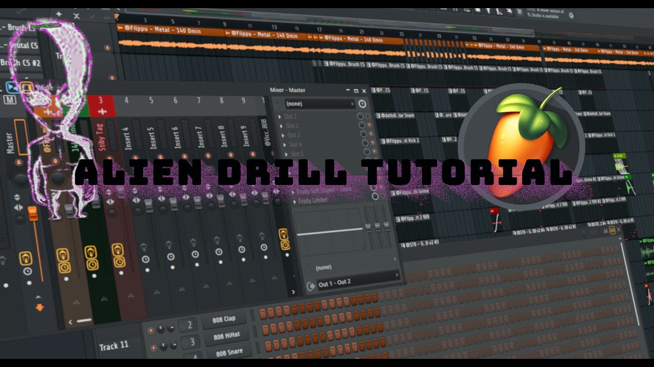 2024 alien drill tutorial flstudio21 - with mix