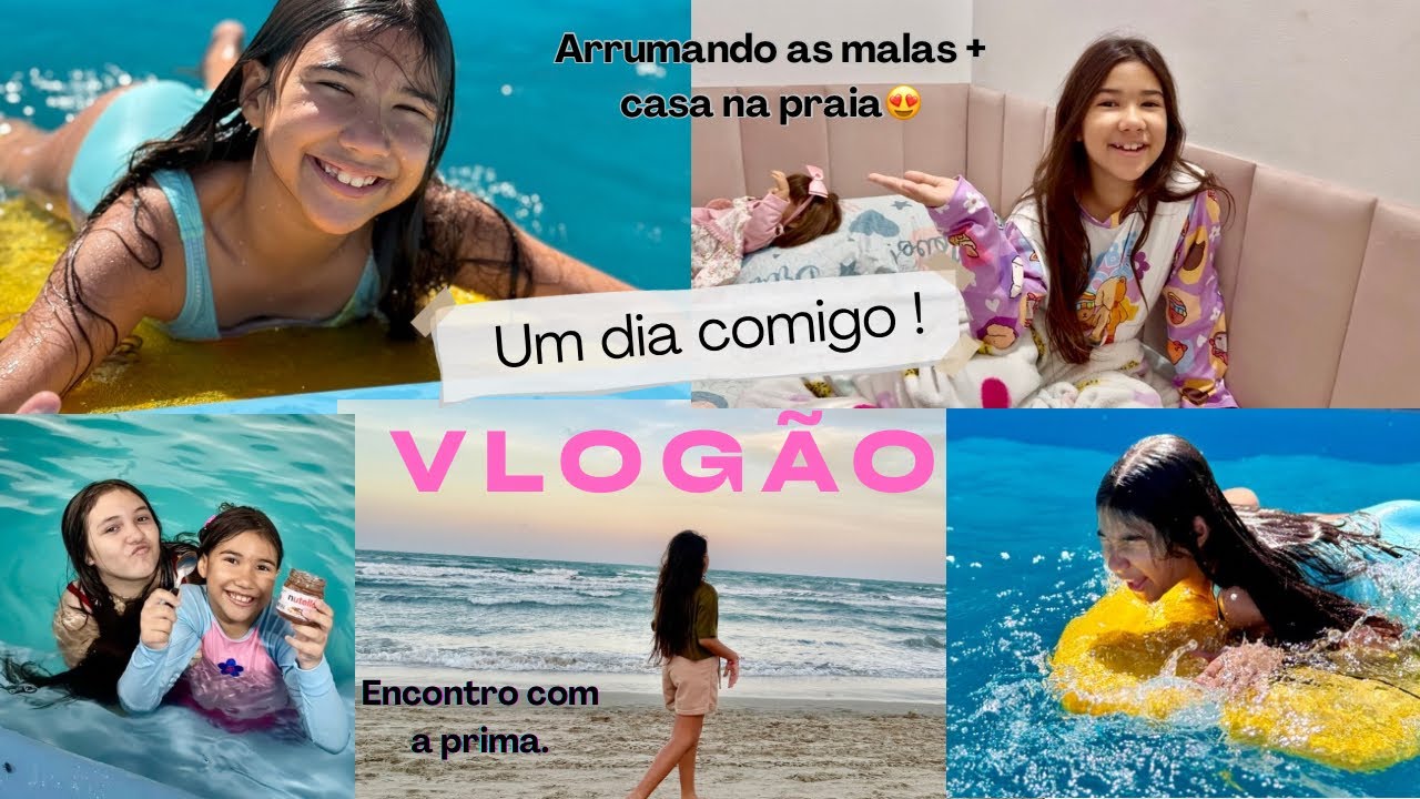VLOG UM DIA COMIGO CASA DA PRAIA + ENCONTRO COM A MINHA PRIMA.