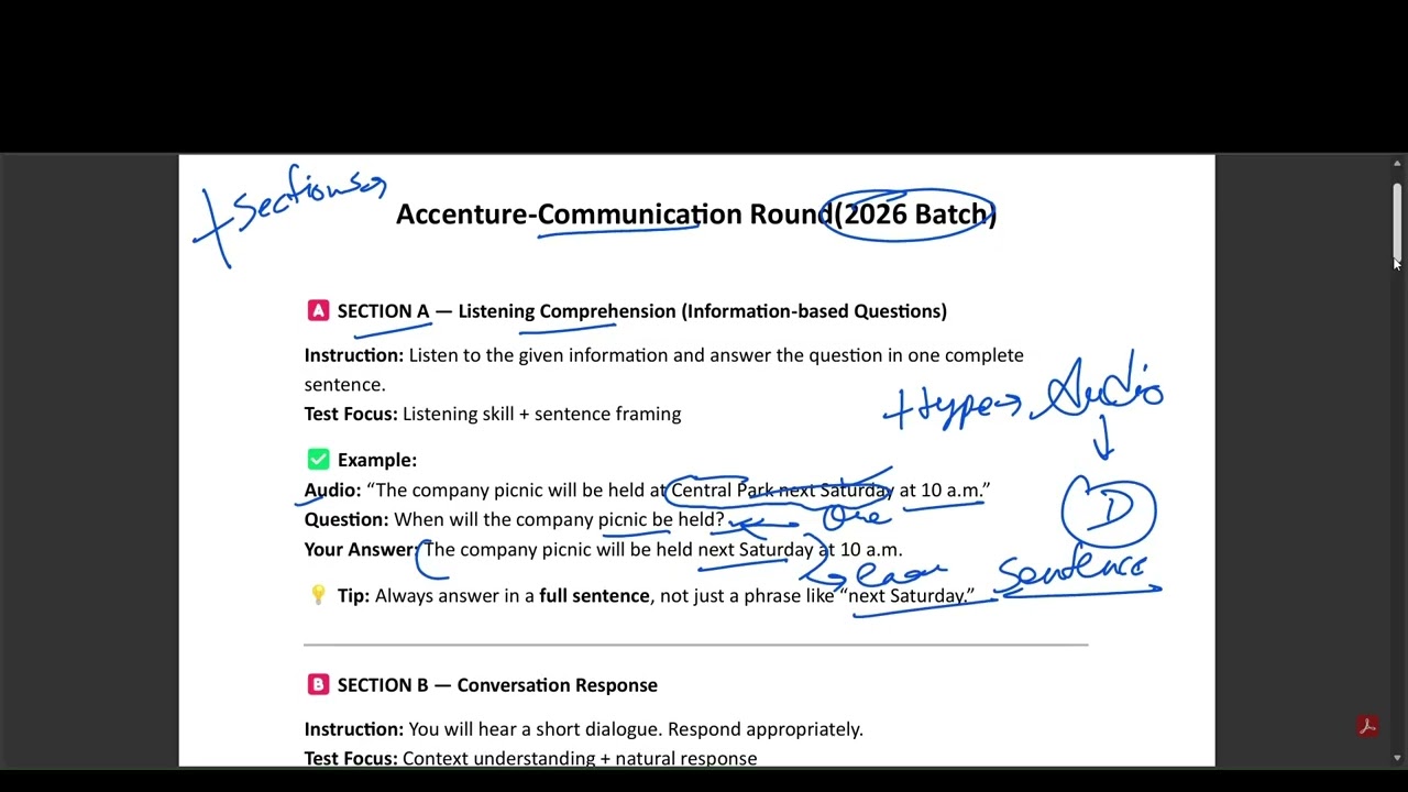 Accenture Communication Test 2026| Full Round Explanation with Examples | Step-by-Step Guide&rdquo; |