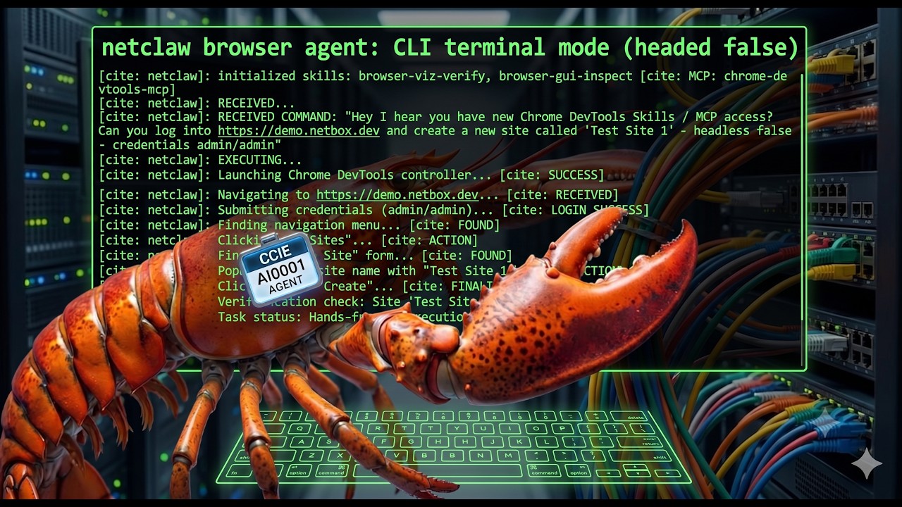 NetClaw подключается к маршрутизатору по SSH в прямом эфире: ноль MCP. Ноль API. Ноль REST/NETCONF