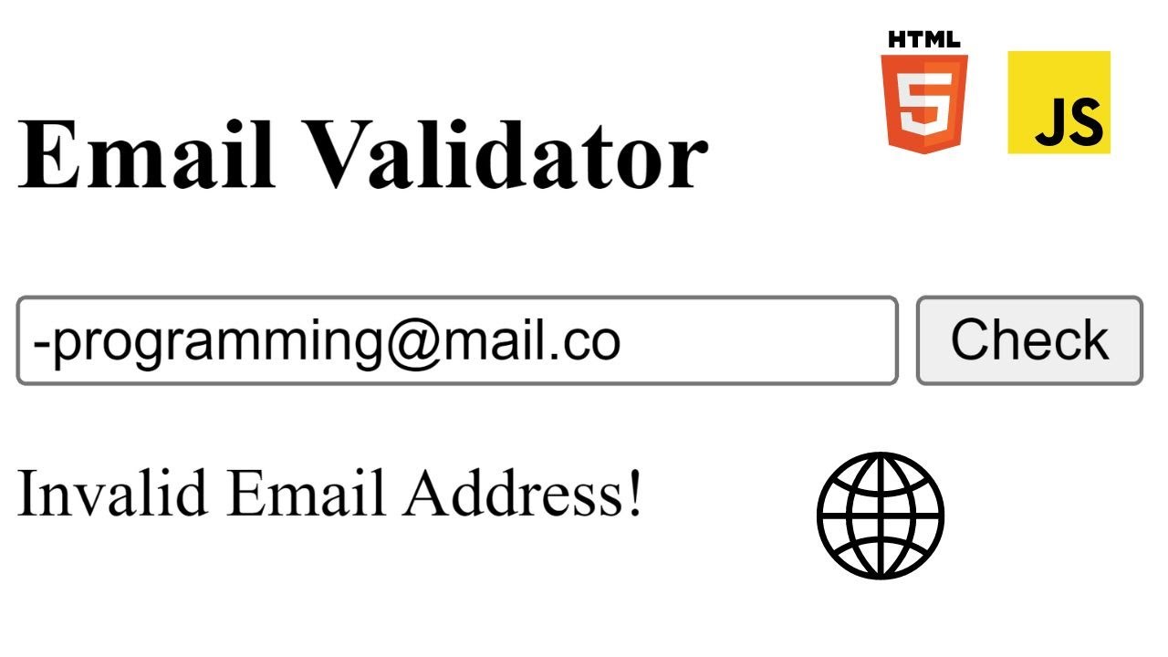 Email Validation on Website Through JavaScript | Hindi
