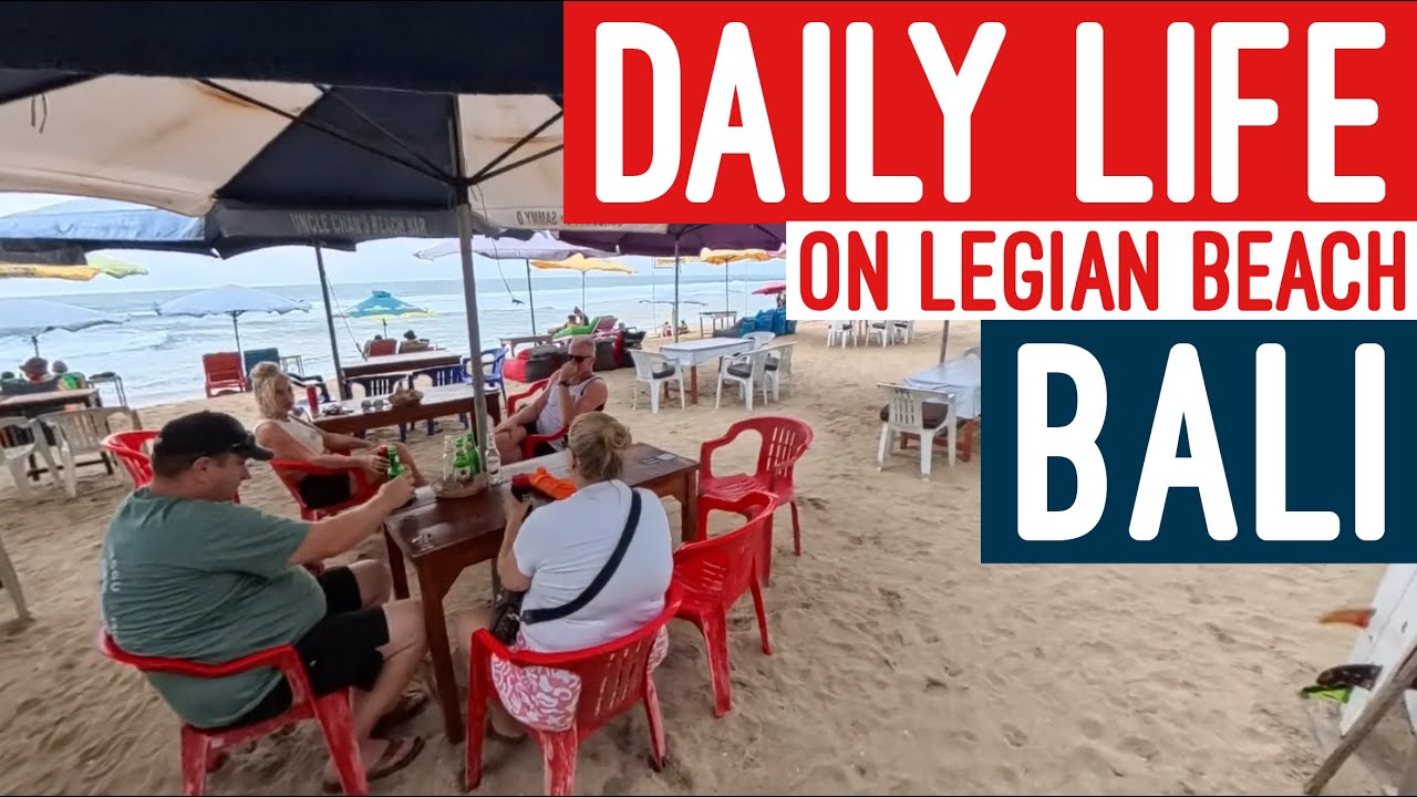 Life on Legian beach Bali, Good place for holiday 