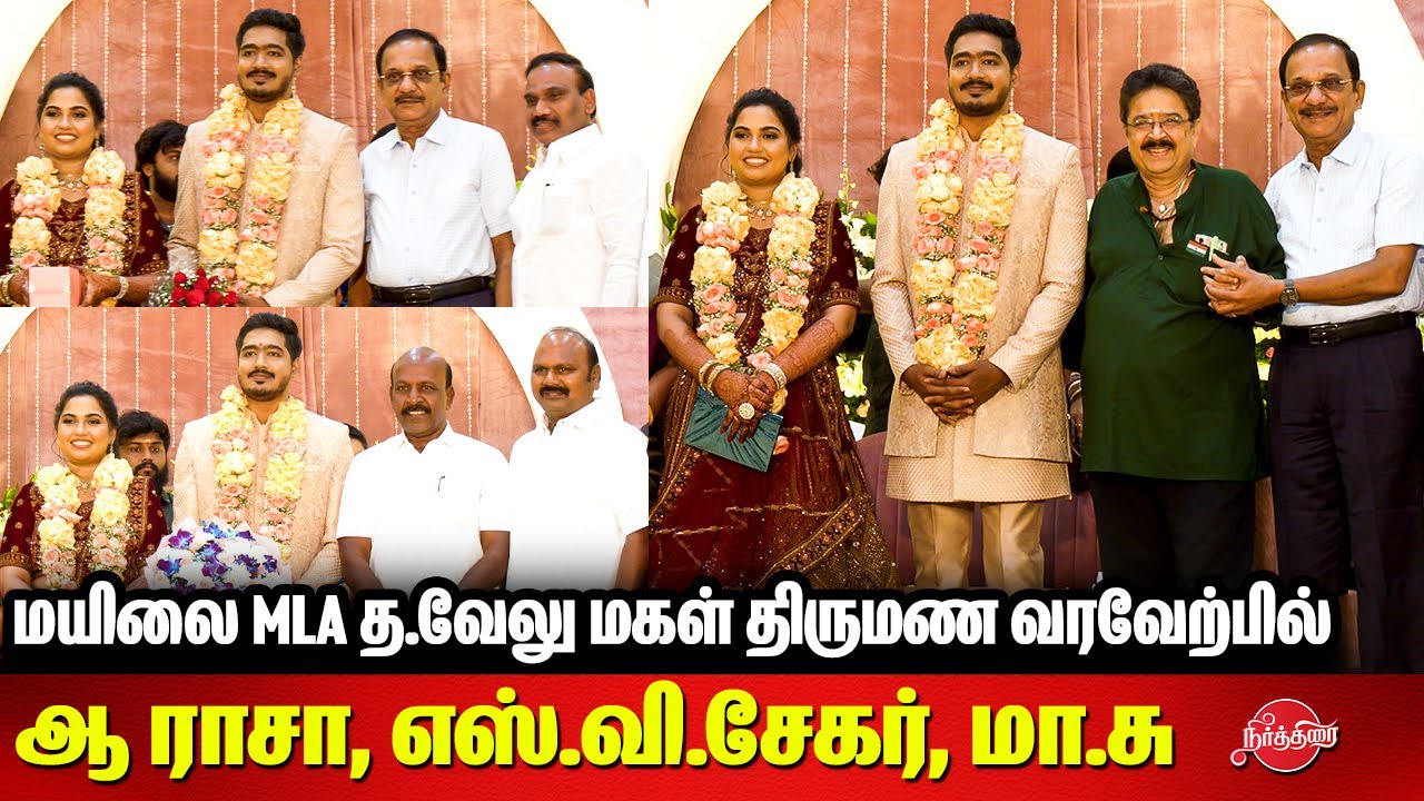 Mylapore MLA Velu Daughter Marriage Reception - A Raja | S Ve Shekher | Ma Subramanian
