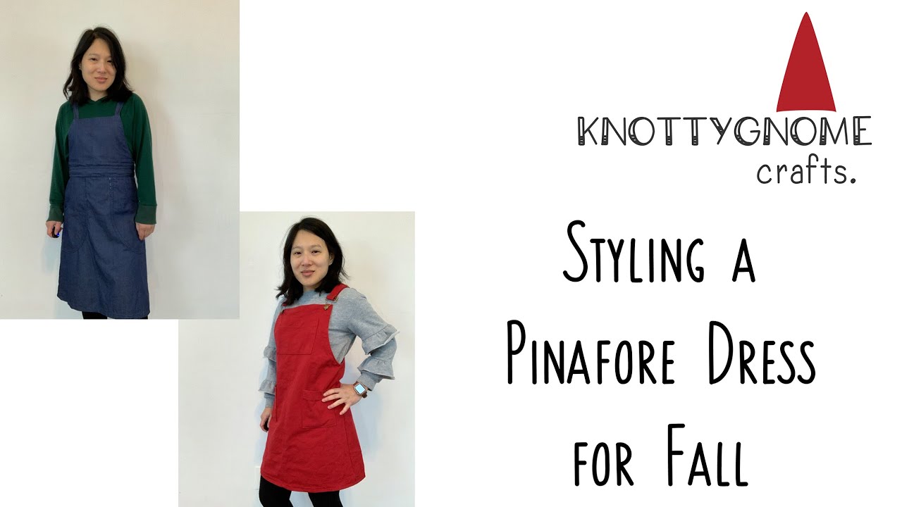 #vlogtober knottygnome crafts Styling a Pinafore Dress McCalls 7831/Simplicity 8641 for Fall/Winter