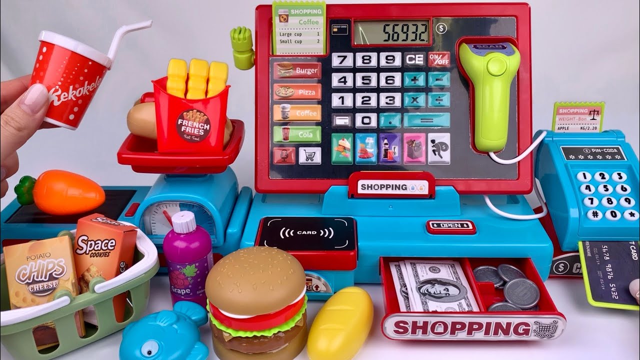[🐰toy asmr🐰] Automatic Cash Register PlaySet ASMR Satisfying with Unboxing No Talking | Review Toys