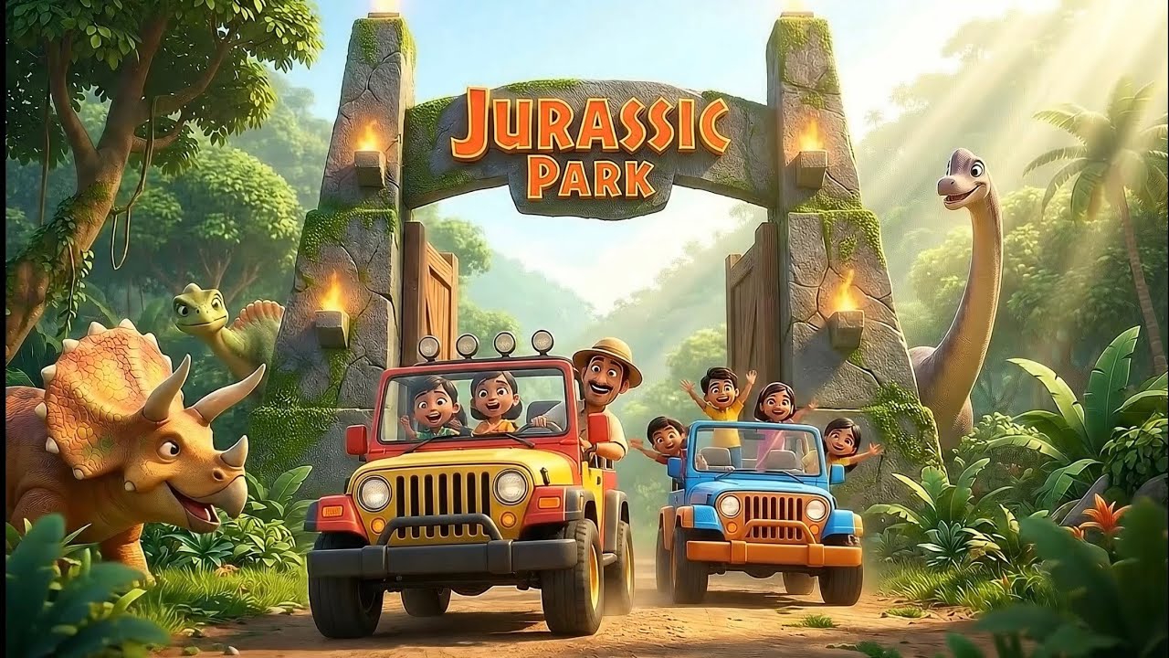 జురాసిక్ పార్క్|Jurassic park| kids cinematic video| motivational song for kids 
